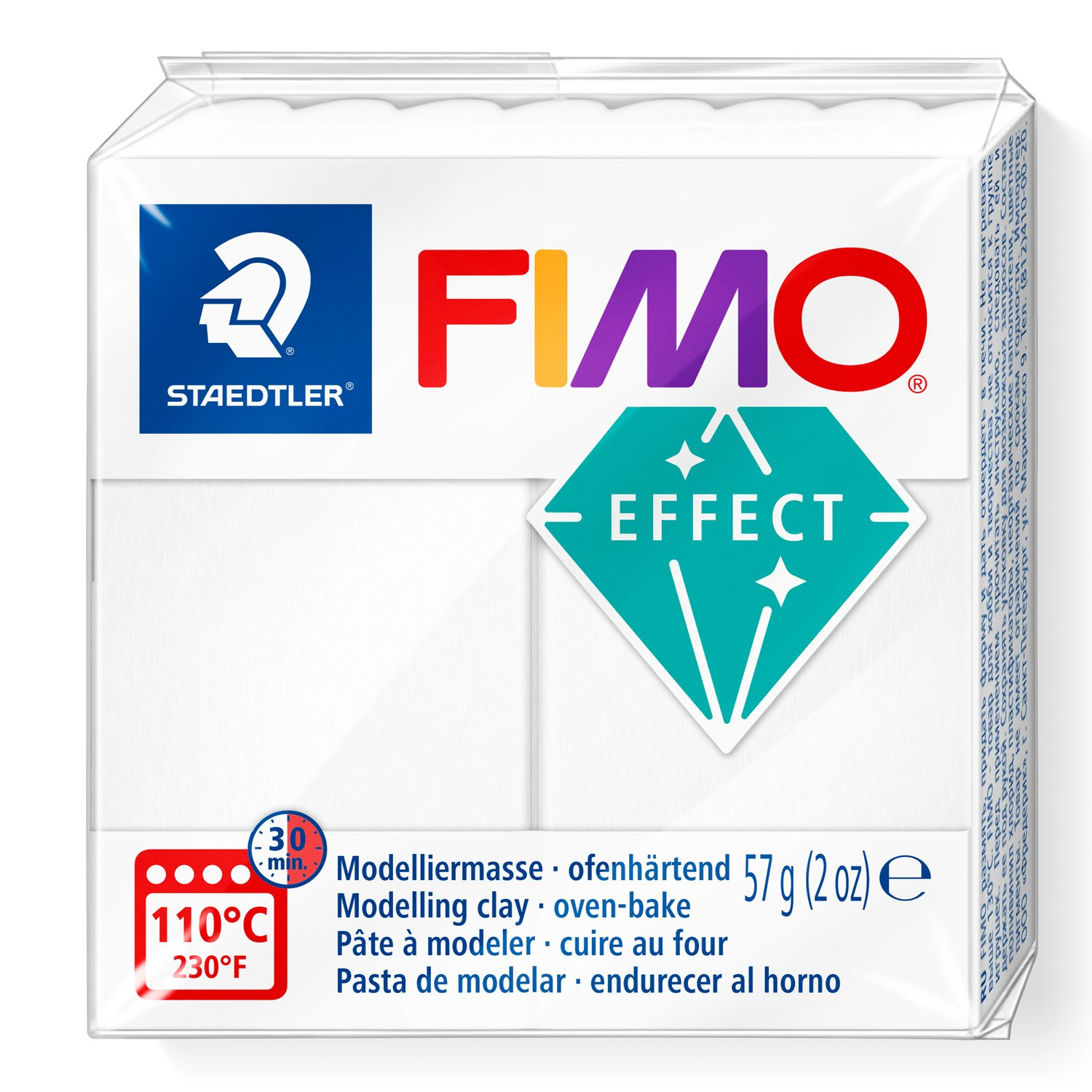 STAEDTLER Fimo effect Knetmasse 57 g Weiß Transluzent