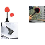 IWH KFZ-Mikrofaser-Scheibenreiniger mit Eiskratzer drehbarer Dreieckskopf mit Mikrofaserpad, wiederverwendbar, - 1 Stück (019901)