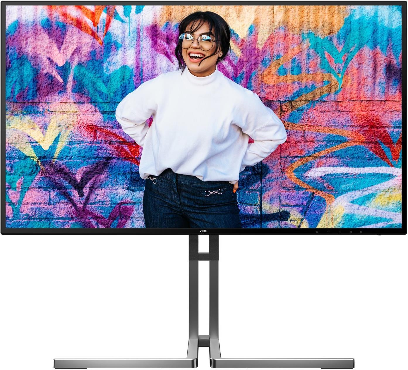 AOC U27U3CV Computerbildschirm 68,6 cm (27") 3840 x 2160 Pixel 4K Ultra HD LCD Schwarz [Energieklasse F] (U27U3CV)
