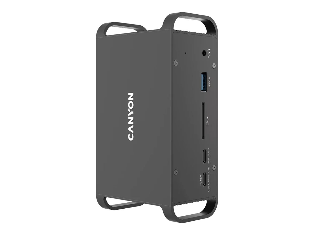 Canyon Dockingstation HDS-95ST USB-C 100W PD Aluminium Grau