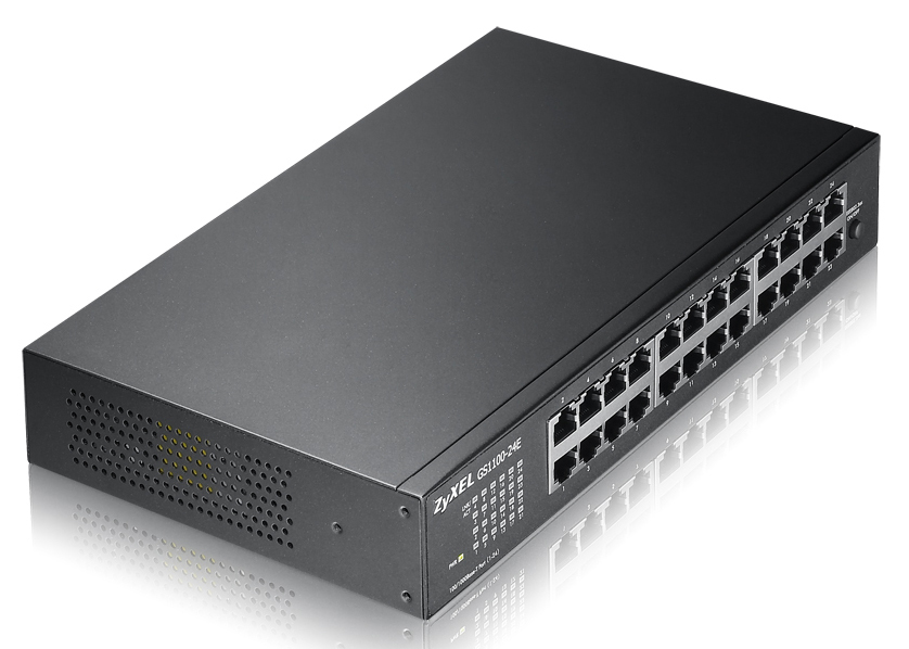 Zyxel GS1100-24E Gigabit Ethernet Unmanaged Switch 24-Port Schwarz