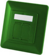 S/CONN Quality Universal Abdeckrahmen 2 fach für Netzwerkdosen in grün (16674281G)