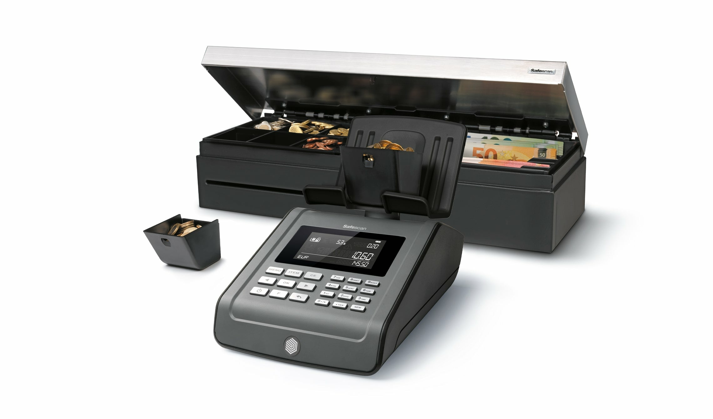 Safescan 4617CC Münzbecher-Set 8 Stück Kunststoff Schwarz