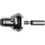 Telegärtner SMA-Kabeleinbaubuchse Crimp G01 mit Dichtring, IP 68, C0805, Z27, G01 (RG-58/U), Gold (Standard)  - 5 Stück (J01151A1091)