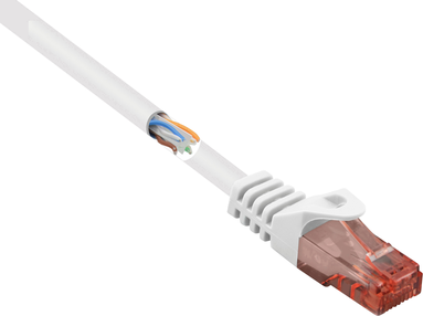 Renkforce RF-5044028 RJ45 Netzwerkkabel, Patchkabel CAT 6 U/UTP 5.00 m Weiß mit Rastnasenschutz, Halogenfrei 1 St. (RF-5044028)