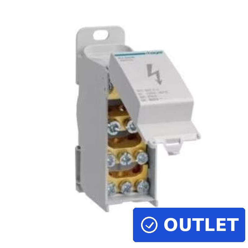 HAGER KJ02DN Verteilerblock 125A geschlossen, 1polig (KJ02DN) (geöffnet)