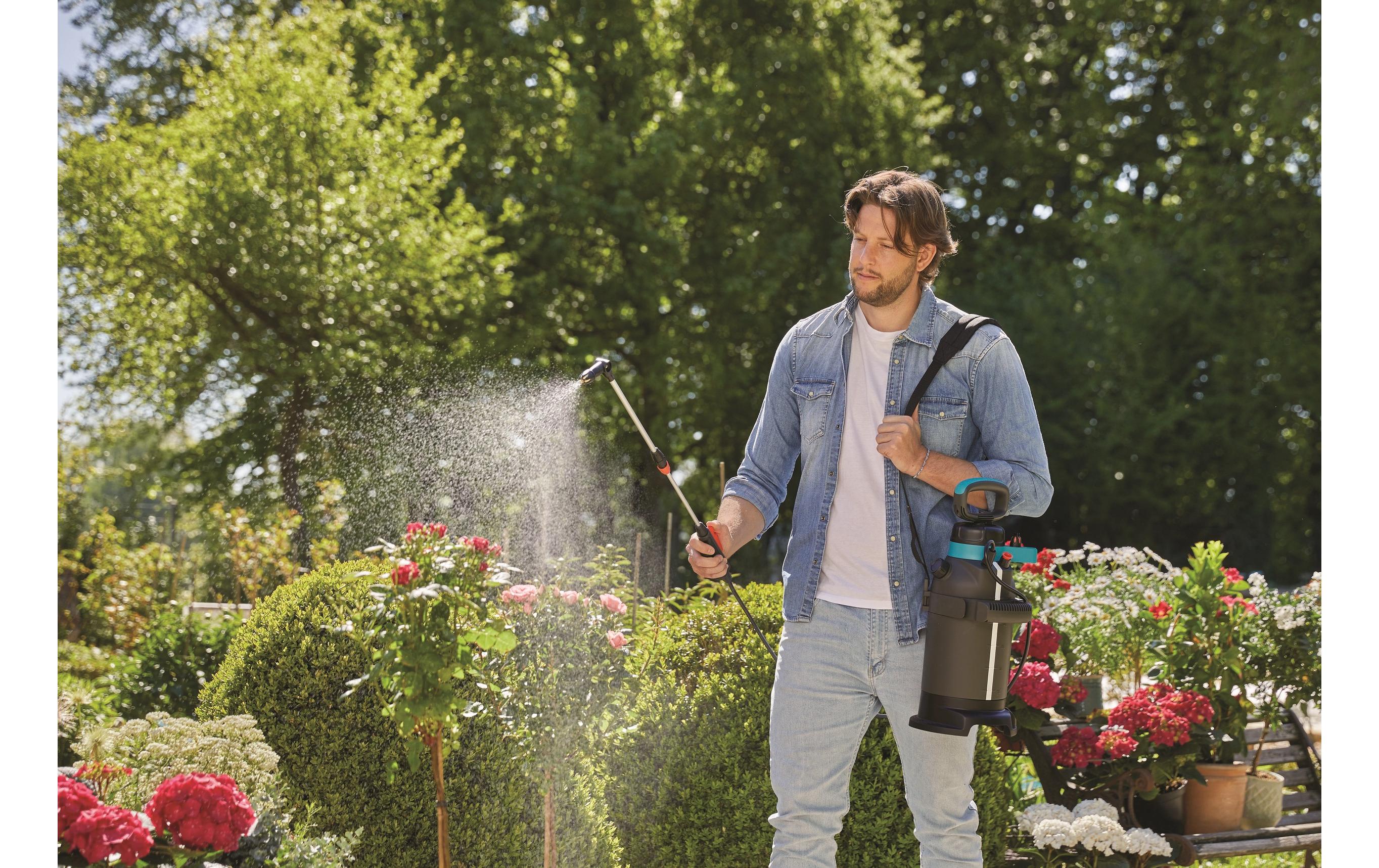 Gardena EasyPump Rucksack-Gartenspritzer 5 l 3 bar 1,5 m Schlauch Schwarz/Blau/Orange