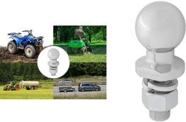 IWH Kupplungskugel Zulässige Stützlast 2000 kg 50 mm Silver Steel50 (19614)