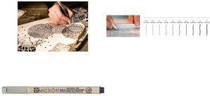 SAKURA Fineliner PIGMA MICRON 12, schwarz Strichstärke: 0,7 mm, Tinte: permanent, farb-, wasser- und - 1 Stück (XSDK1249)