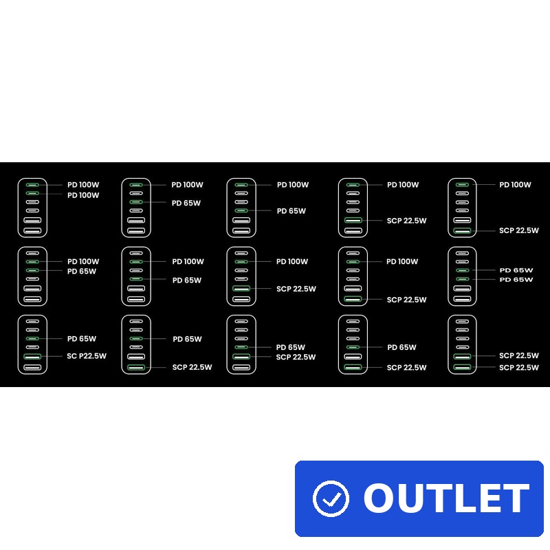 Ugreen Nexode Schwarz - Grau Indoor (40914) (geöffnet)