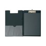 MAUL Schreibmappe mit Folienüberzug und Durchschreibeschutz Innentasche im Deckel, flache, vernickelte Bügelklemme (23396-90)