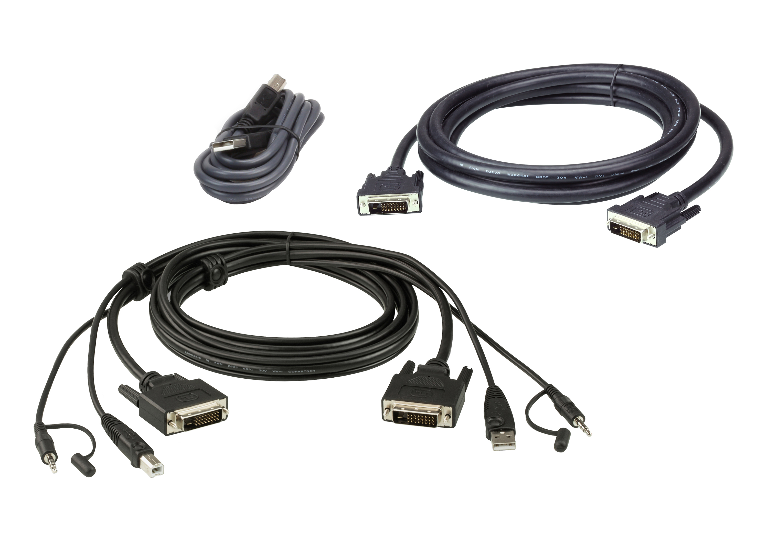 ATEN 2L-7D02UDX3 KVM-Kabelkit DVI-D Dual-Link Dual Display 1,8 m Schwarz
