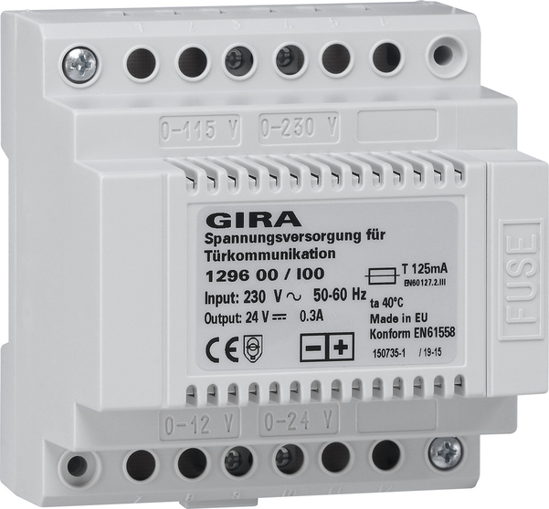 GIRA 1296 00 Versorgungsnetztransformator Grau (129600)