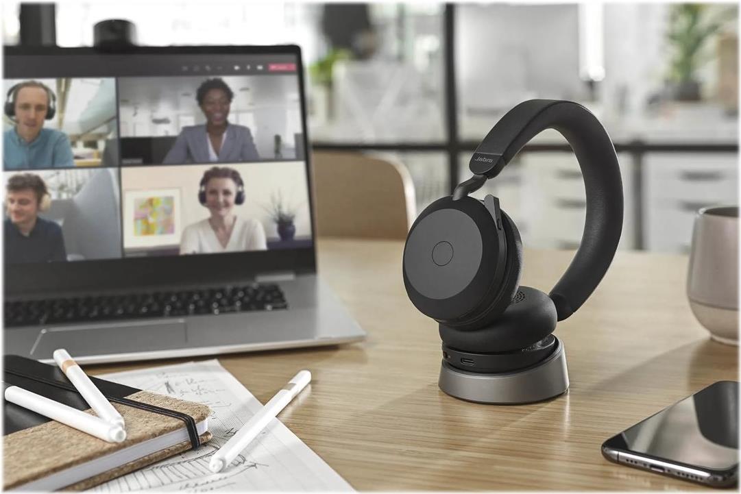 Jabra Evolve2 75 On-Ear Headset Bluetooth ANC USB-C Schwarz