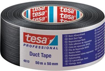 TESA Gewebeklebeband Tesa® Duct Tape Schwarz (L x B) 50 m x 50 mm Kautschuk Inhalt: 1 Rolle(n) (04610-00004-00)