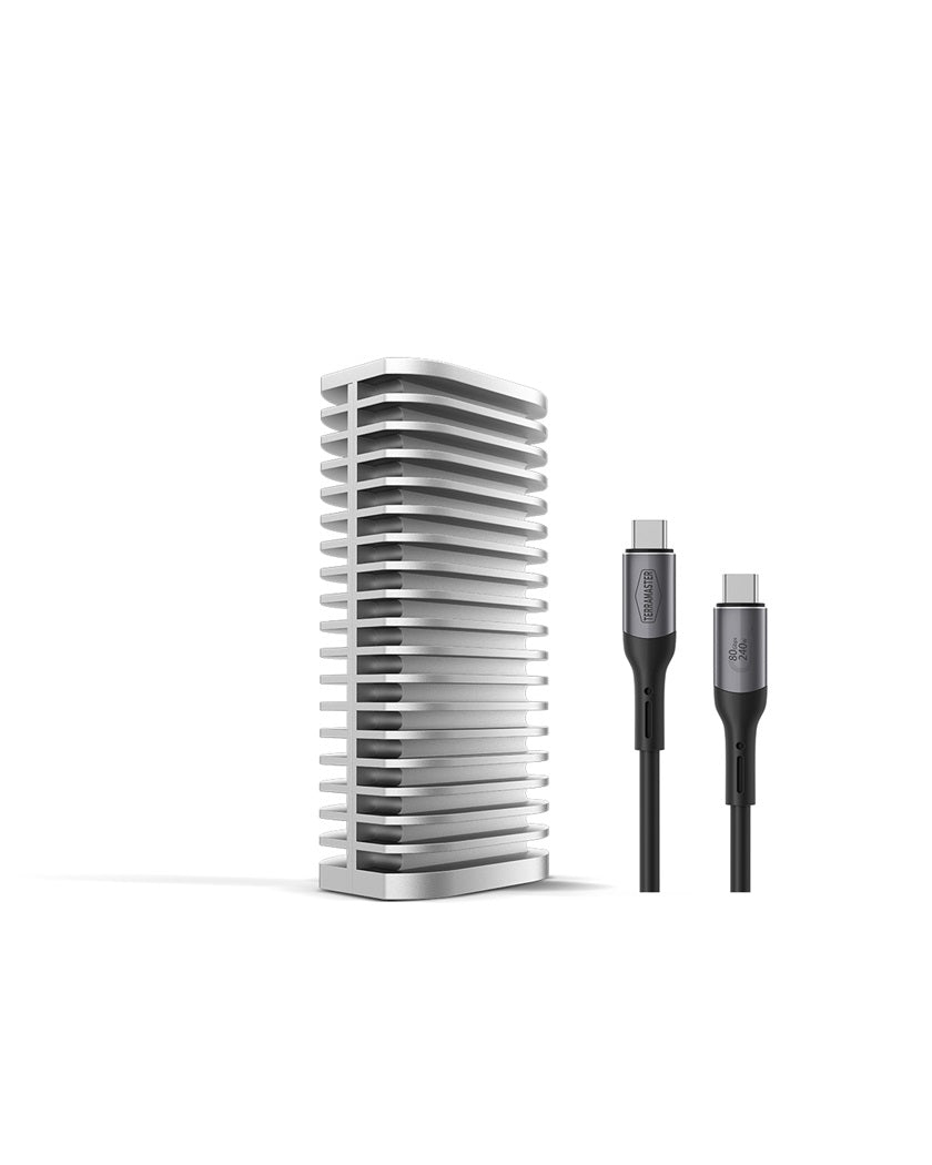 TerraMaster D1 SSD Pro Thunderbolt 80 Gbps M.2 SSD-Gehäuse Aluminium