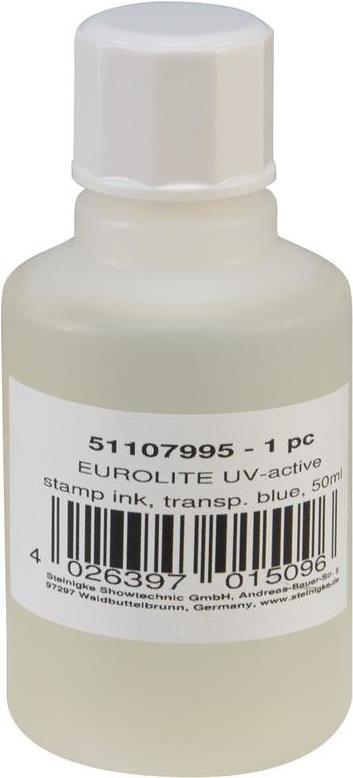 EUROLITE UV-aktive Stempelfarbe, transparent blau, 50ml (51107995)