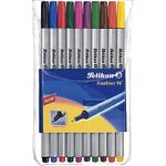 Pelikan Fineliner 96, 10er Etui, Strichstärke: 0,4 mm Schaftfarbe: silber / Kappe und Endstück in Strichfarbe (940676)