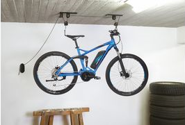 FISCHER Fahrrad-Lift PLUS, Tragkraft: 30 kg, schwarz für alle gängigen Fahrräder und E-Bikes geeignet, - 1 Stück (50386)