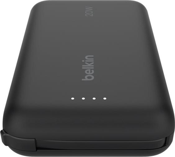 Belkin BoostCharge Powerbank mit integriertem USB-C-Kabel 10000 mAh 20 W Schwarz