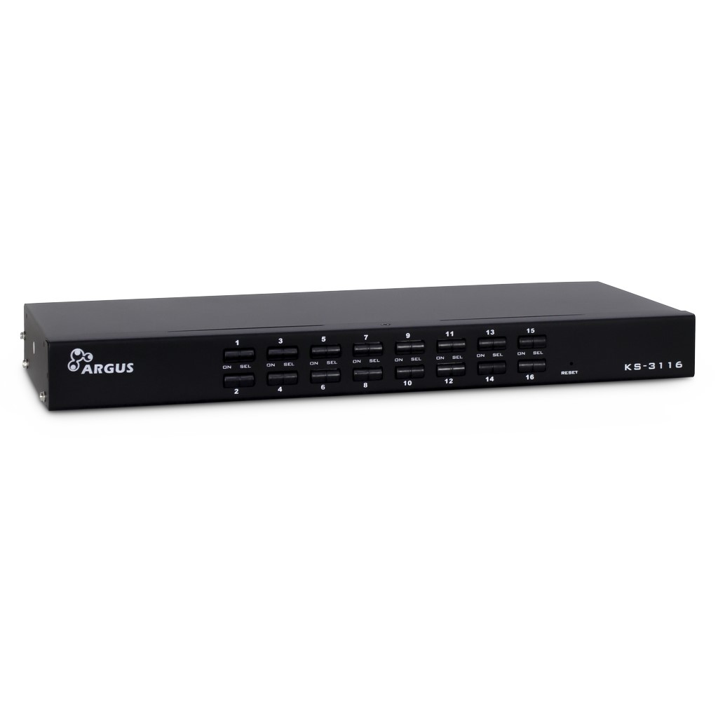 Argus KVM KS-3116 KVM-Switch 16 Ports Schwarz