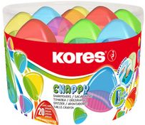 Kores Doppel-Spitzdose "Snappy", Runddose, farbig sortiert gepackt zu 20 Stück - 20 Stück (SP35814)