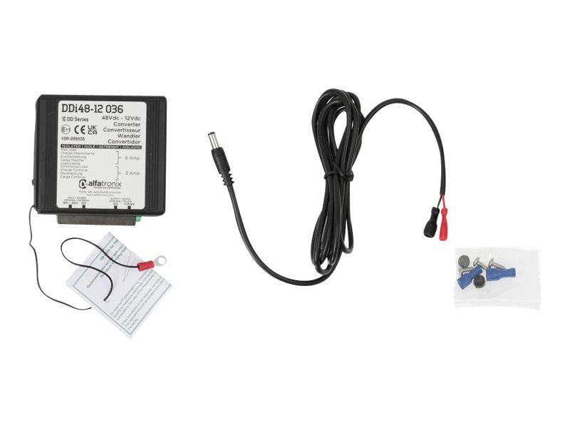 Brodit 216240 Spannungswandler 48 V auf 12 V Schwarz