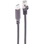 shiverpeaks ®--USB-A LAN Adapterkabel 1G, USB Typ A Stecker auf RJ45, ALU, schwarz, 7,5m (BS14-52065)