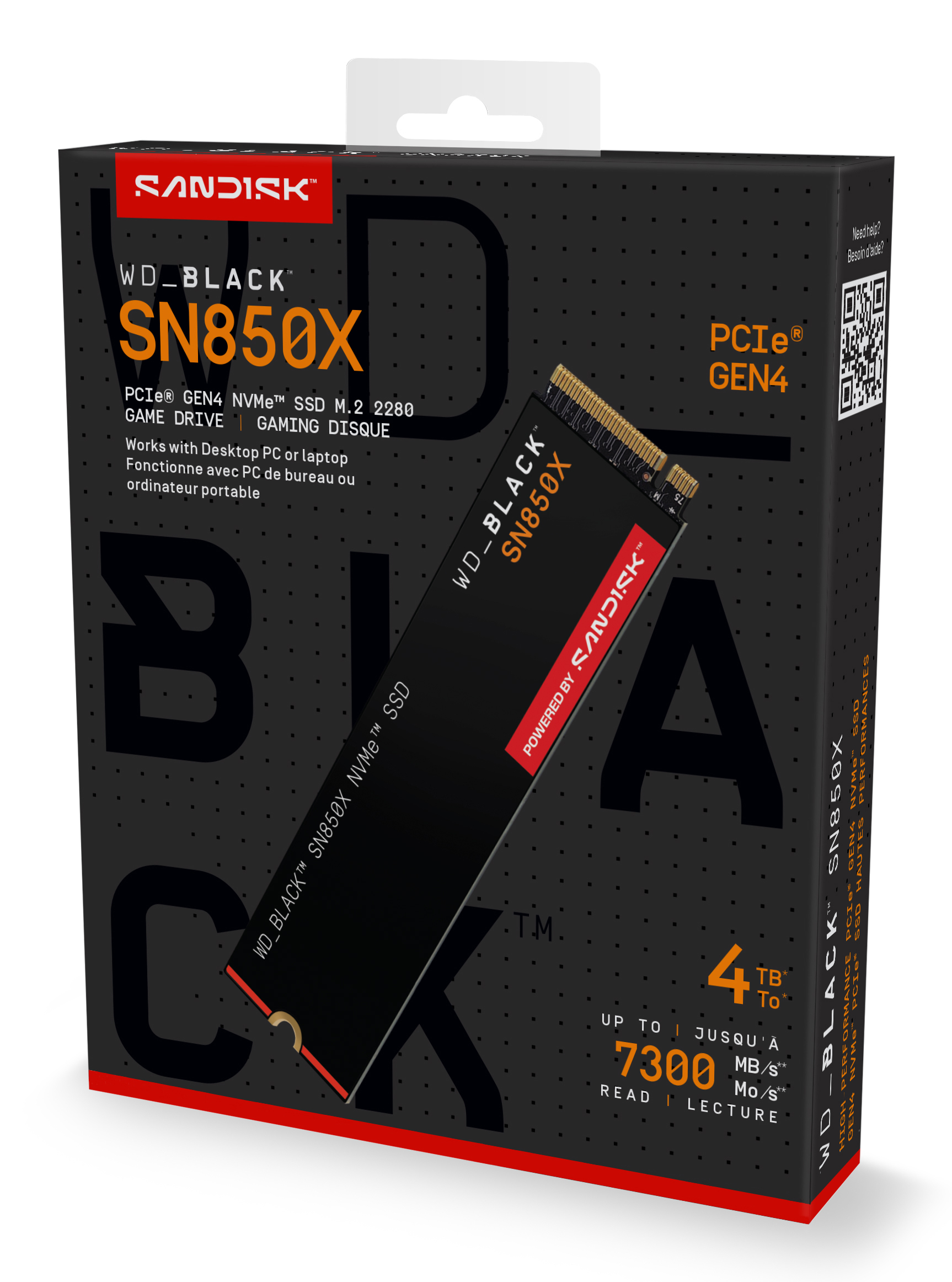 WD_BLACK SN850X 4 TB SSD M.2 2280 PCIe 4.0 x4