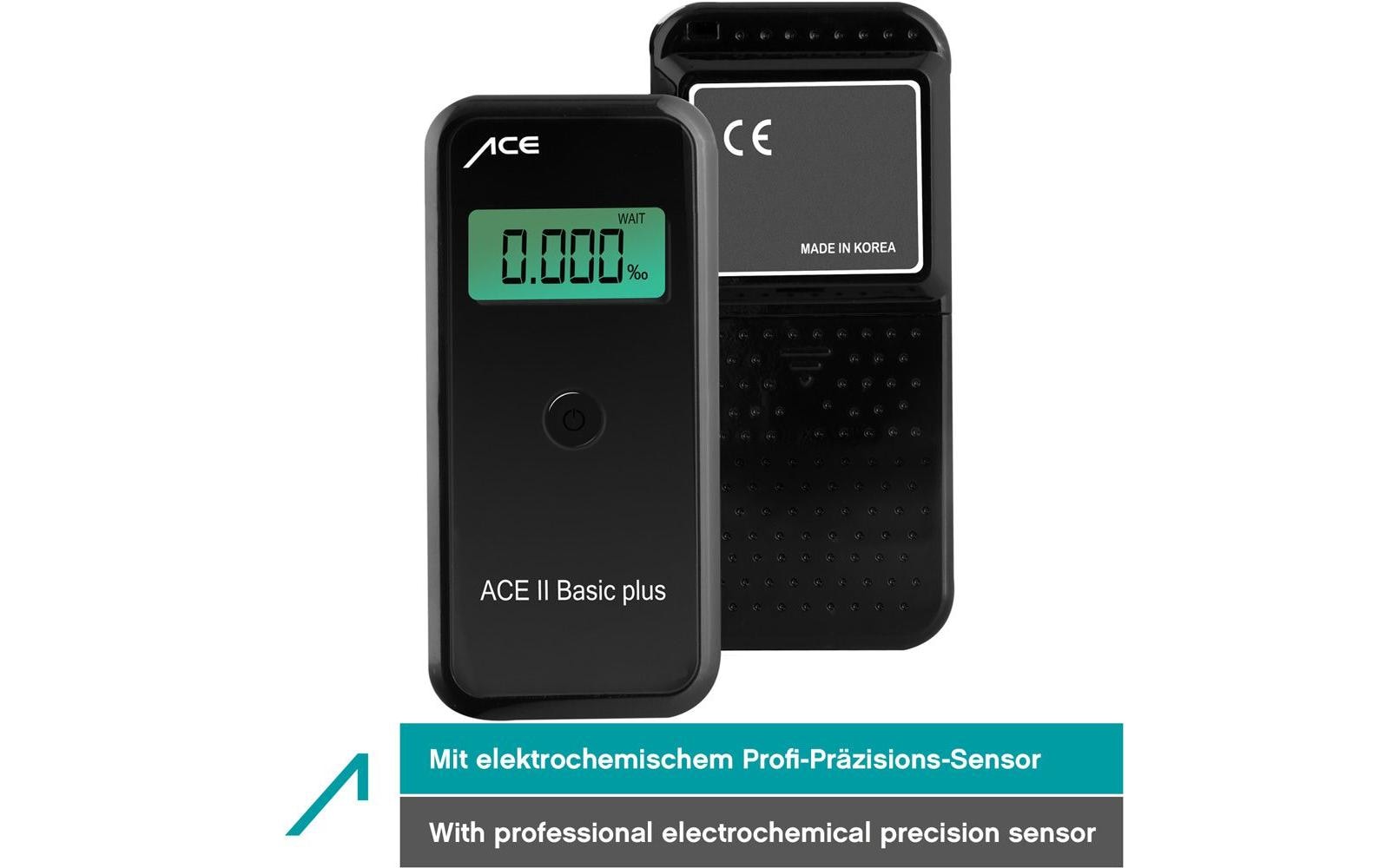 ACE Alkoholtester II Basic inkl. Display, Messbereich bis 4 ‰