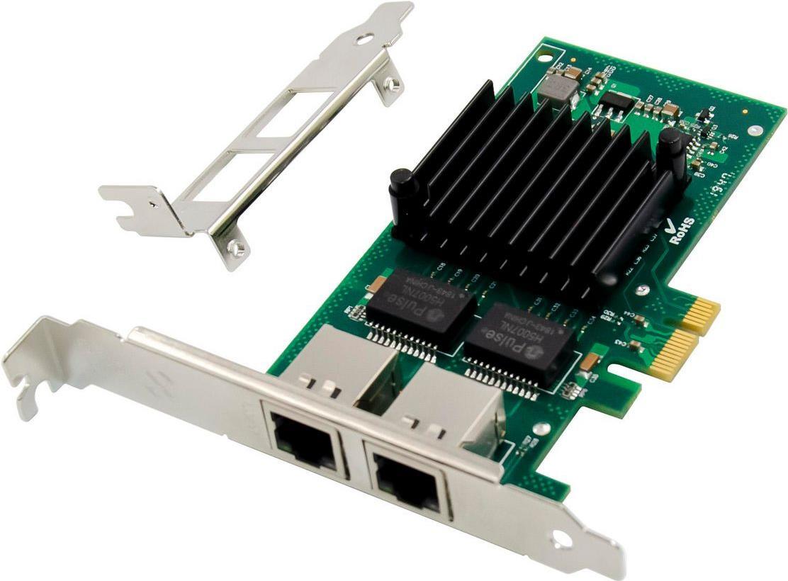 MicroConnect 2 port RJ45 network card PCIe x1 - Netzwerk (MC-PCIEX1-I350-T2)