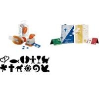 WEDO Motiv-Locher Kreuz, groß (B)75 x (T)52 x (H)48 mm Farbe: grau-orange, mit Auffangbehälter, zum Gestalten von (168 245)