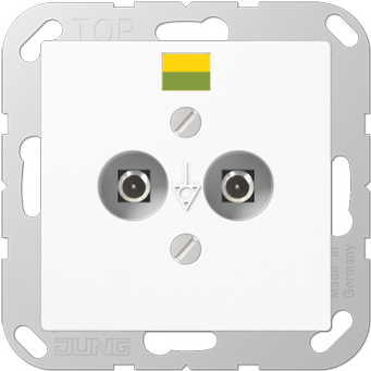 Jung Potential-Ausgl.Steckdose 2 Steckerstifte A 565-2 WW (A565-2WW)