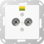 Jung Potential-Ausgl.Steckdose 2 Steckerstifte A 565-2 WW (A565-2WW)