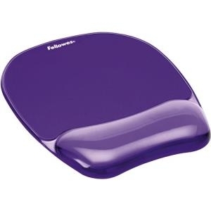 Fellowes Handgelenkauflage mit Mauspad Crystal Gel, violett (91441)