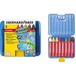 EBERHARD FABER Dreikant-Wachsmalkreide WINNER, 8er Etui dreieckig, mit Papierbanderole, Minenstärke: 13 mm, - 1 Stück (524006)