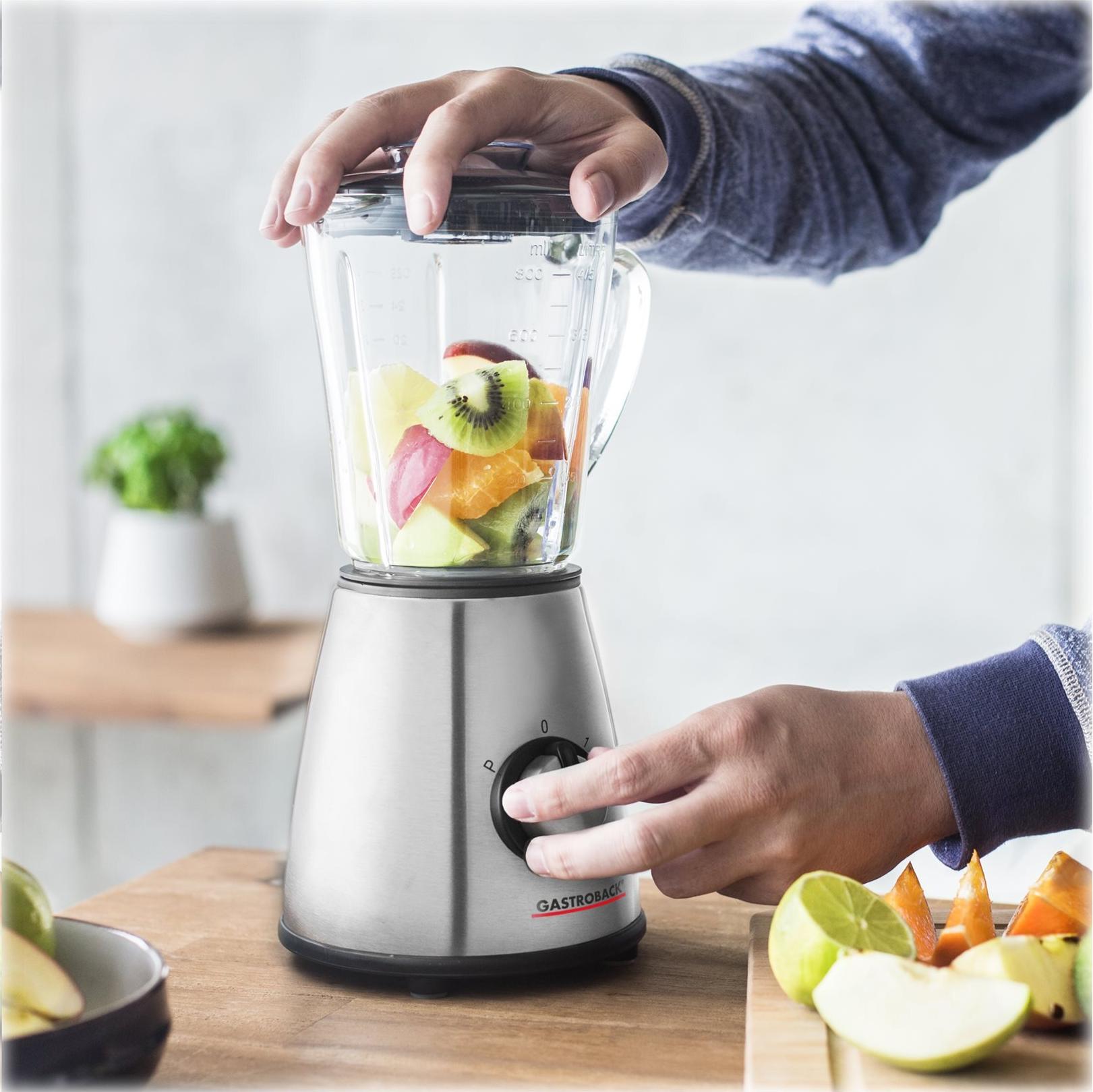 Gastroback Design Mini Wasserkocher 1 Liter 2200 W Edelstahl Schwarz