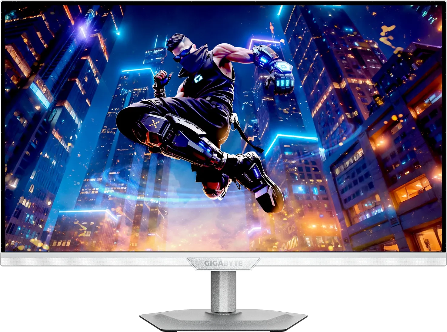 GigaByte M27UP ICE Gaming Monitor 68,6 cm (27") weiß UHD, SS IPS, 1 ms, 160 Hz, HDMI, DisplayPort (M27UP ICE)