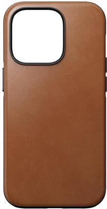 Nomad Goods Modern Leather Cover MagSafe Brown, für Apple iPhone 14 Pro (NOM12643)