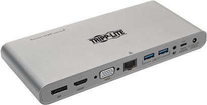 Tripp Lite U442-DOCK4-INT laptop-dockingstation & portreplikator Kabelgebunden USB 3.2 Gen 2 (3.1 Gen 2) Type-C Grau (U442-DOCK4-INT)