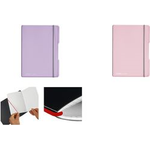 herlitz Notizheft my.book flex Pastell, A5, PP-Cover,flieder transparent, abgerundete Ecken, Verschluss- und Haltegummi - 1 Stück (11408630)