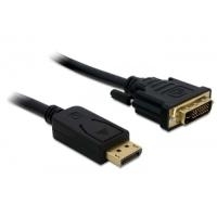 Delock Kabel DisplayPort 1.1 Stecker > DVI 24+1 Stecker Passiv 1 m schwarz (82590)