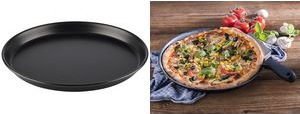 APS Pizzablech, Durchmesser: 500 mm, schwarz aus Blaublech, nicht beschichtet, hitzebeständig bis - 1 Stück (73513)