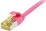 Patchkabel RJ45, CAT6A 500Mhz, 3m, magenta, U/FTP, slimline rund d=3,8mm, TPE/LSZH(Superflex), AWG32, mitCat.7 Rohkabel, Synergy 21 (S217386V3)