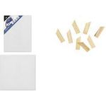 kangaro Keilrahmen, (B)300 x (T)16 x (H)300 mm, weiß Tuch aus 100% Baumwolle, Stärke: 380 g/qm, 3-lagig gesso - 4 Stück (K-810041)