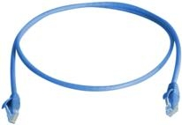 Telegärtner 100009090 RJ45 Netzwerkkabel, Patchkabel CAT 5e 10.0 m Blau Flammwidrig, mit Knickschutztülle 1 St.
