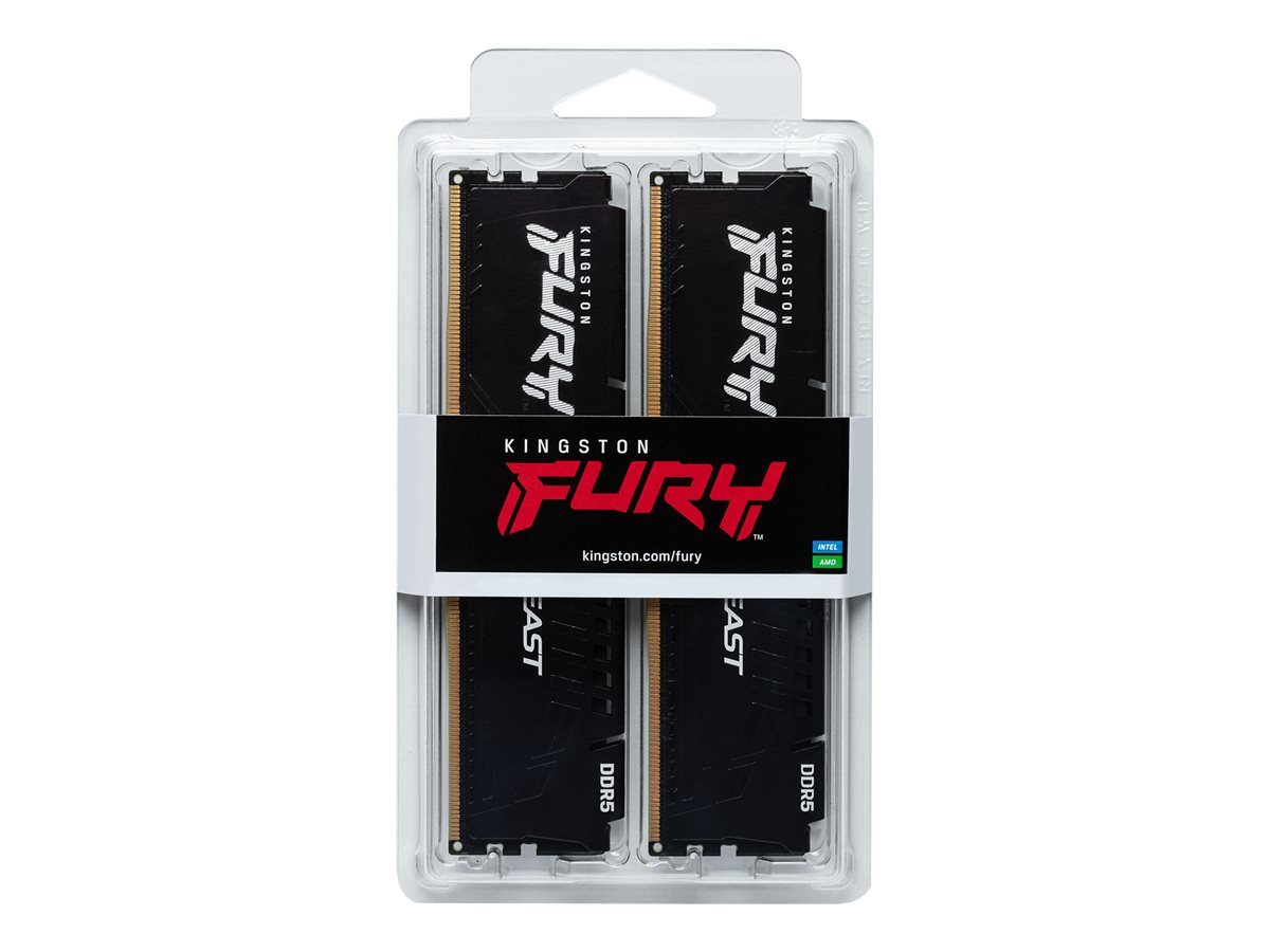 Kingston FURY Beast DDR5 64 GB RAM (2 x 32 GB) 6000 MT/s CL30 DIMM 288-PIN Schwarz