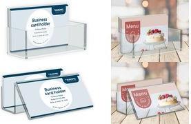 EUROPEL Visitenkartenhalter, 1 Fach, transparent aus Polystryol, geeignet für Kartenformat 55 x 95 mm, - 1 Stück (350090)