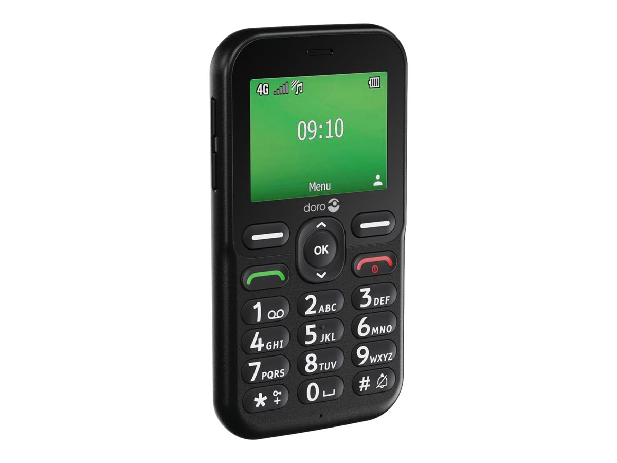 Doro LEVA E10 2,4" 4G Mobiltelefon mit Secure-Button Schwarz