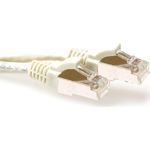 ACT Ivory 10 meter SFTP CAT6A patch cable snagless with RJ45 connectors. Cat6a s/ftp snagless iv 10.00m (FB6010)